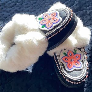 Handmade Beaded Alaskan Slippers